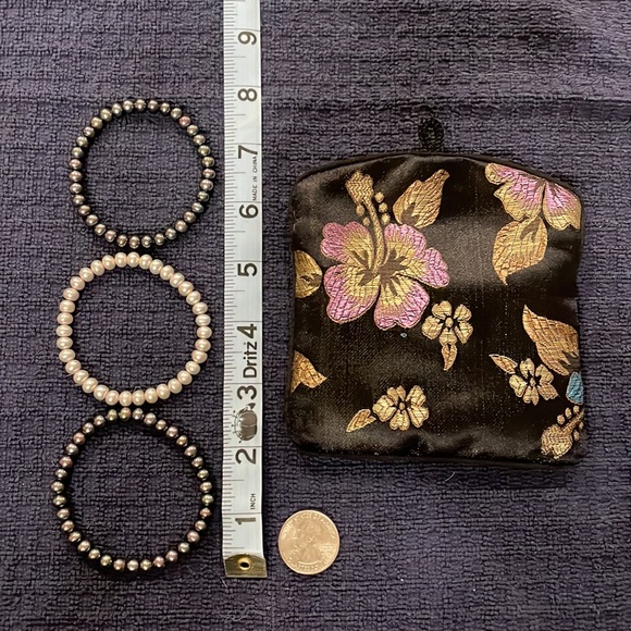 Set of 3 pearl bracelets - Picture 2 of 5